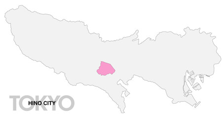  東京都日野市の位置地図 境界線無_1