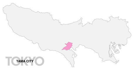  東京都多摩市の位置地図 境界線無_1