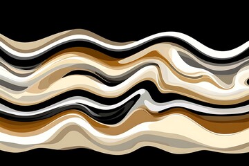 Aufkleber - Abstract flowing curves with earth tones and contrast for dynamic backgrounds