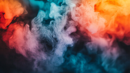 Poster - Abstract vector colorful background with transparent smoke