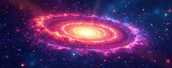 Wall Mural - swirling galaxies, vibrant hues, 