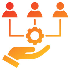 Aufkleber - Resource Allocation Glyph Gradient Icon