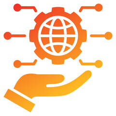 Poster - Digital Transformation Glyph Gradient Icon