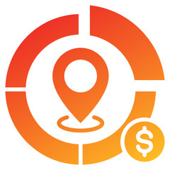 Poster - Market Positioning Glyph Gradient Icon
