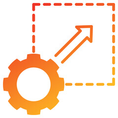Poster - Scalability Glyph Gradient Icon