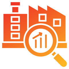 Poster - Industry Analysis Glyph Gradient Icon