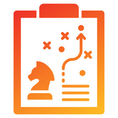 Poster - Strategy Glyph Gradient Icon