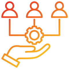 Aufkleber - Resource Allocation Line Gradient Icon
