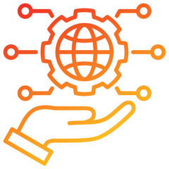 Poster - Digital Transformation Line Gradient Icon