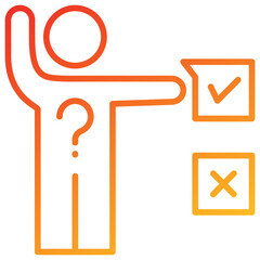 Aufkleber - Decision Making Line Gradient Icon