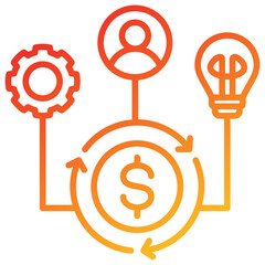 Poster - Business Model Line Gradient Icon
