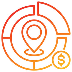Poster - Market Positioning Line Gradient Icon