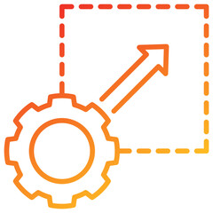 Poster - Scalability Line Gradient Icon
