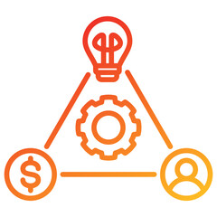 Poster - Business Model Line Gradient Icon