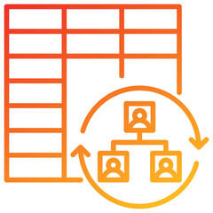 Poster - Reorganization Line Gradient Icon