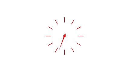 Poster - A clock spinning animation  with a fast-moving 24-hour timer rotating at high speed. The flat-style clock icon spins seamlessly, representing the passage of time in a dynamic way.