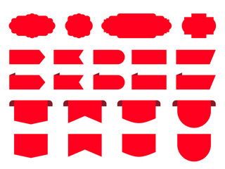 Poster - Flat red band Isolated on white background. Vector illustration.