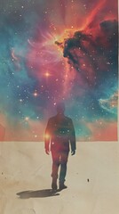 Wall Mural - empty galaxy universe space art.