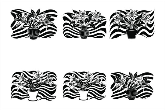 Flower tub silhouette