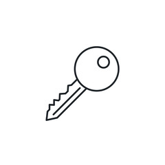 Fototapete - Key icon symbol vector illustration isolated on white background
