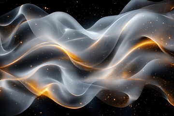 Poster - Abstract representation of swirling smoke and liquid blends gracefully, showcasing a dynamic interplay of light and shadow in motion