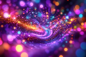 Poster - A vibrant display of colorful lights and swirling patterns creates an energetic and captivating visual experience