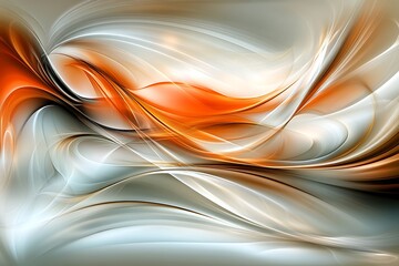 Poster - Abstract Orange & Gray Swirls Background.