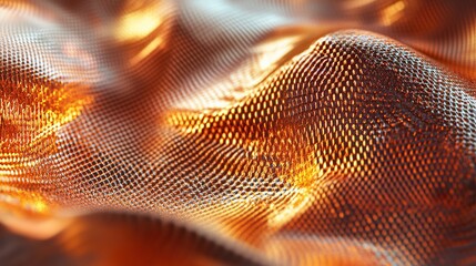 Poster - Detailed metallic textures of hammered copper