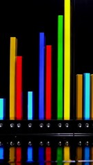 Poster - Vibrant multicolored bar graph animation reflecting data growth dynamics