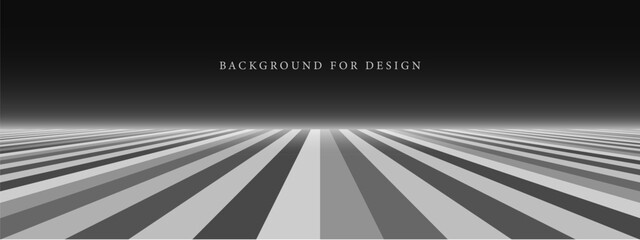 Aufkleber - Abstract futuristic striped background with perspective. Gray infinity lines surface. Copy space digital concept. Placard, banner, presentation template