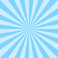 Aufkleber - Blue striped abstract background. Radial sunburst lines vector illustration. Retro geometric pattern for modern design and decoration