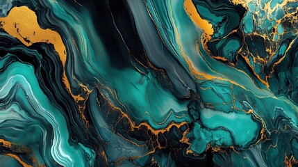 Poster - Vibrant marble textures swirled with veins of turquoise