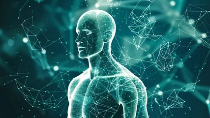 Poster - Exploring the intersection of technology and human consciousness through digital art and visualization techniques