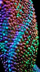 Poster - Vibrant closeup of colorful moving textures with shimmering reflections