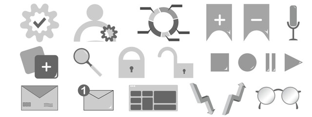 Set of UI icons – Web and mobile interface elements