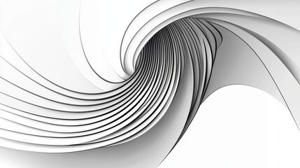 Aufkleber - Dynamic spiral design in minimalist style digital media abstract art creative space close-up perspective
