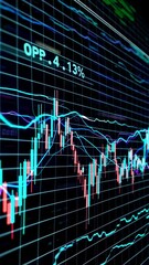 Poster - Dynamic financial graph analysis highlighting market trends and volatility