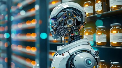 Poster - Innovative robot technology assists in medication management in a modern pharmacy setting