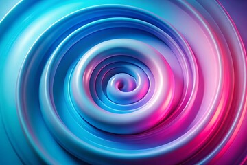 Aufkleber - Abstract Blue Pink Spiral Background Minimalist Photography - Swirling Pastel Design