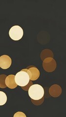 Poster - Glowing bokeh light pattern transformation through floating circular orbs on dark background