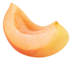 Wall Mural - one slice of apricot fruit cutout