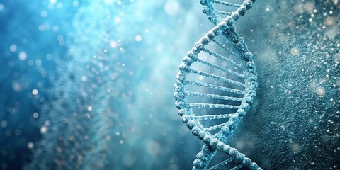 Aufkleber - Abstract DNA Double Exposure: Genetics, Molecular Biology, Biotechnology Background