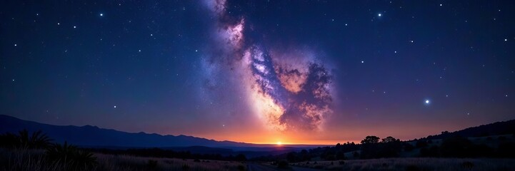 Wall Mural - Gorgeous shot of twinkling constellations and galaxies in the Australian night sky, beauty, stars