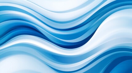 Poster - abstract blue background with smooth gradient and subtle light effects, featuring soft flowing shape