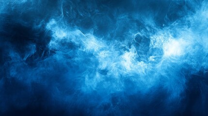 Poster - abstract blue background with smooth gradient texture and soft light effects, featuring a modern min