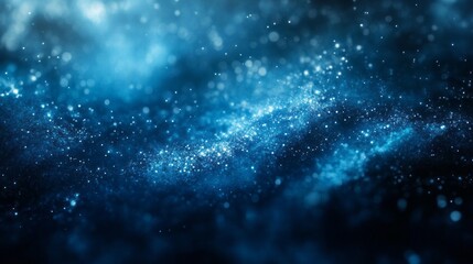 Poster - abstract blue background with smooth gradient texture and soft light effects, featuring a modern min
