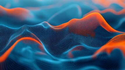 Poster - Abstract blue technology background with dynamic network connections and futuristic digital data flow, featuring modern vector design with high-tech elements for innovation, science, and cyber communi