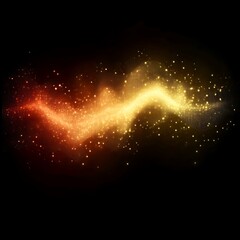 Poster - Golden Energy Wave for Abstract Background.