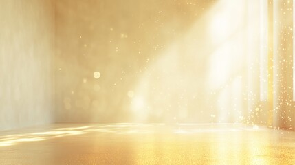 Wall Mural - luxurious abstract gold background with soft blur bokeh lights and glittering glow creating a magica