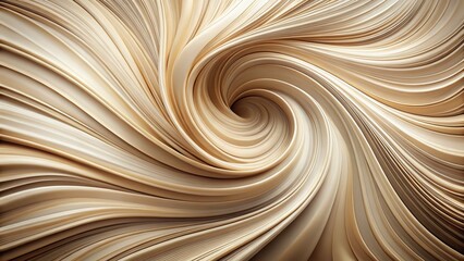 Aufkleber - Beige and White Swirling Abstract Organic Pattern - Digital Art